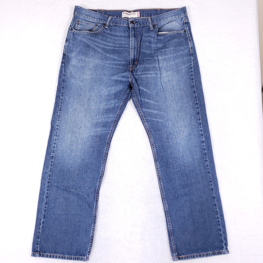 Levi's‎ 505 Straight Fit Jeans Men 40x32 Blue Stonewash Denim Workwear Casual
